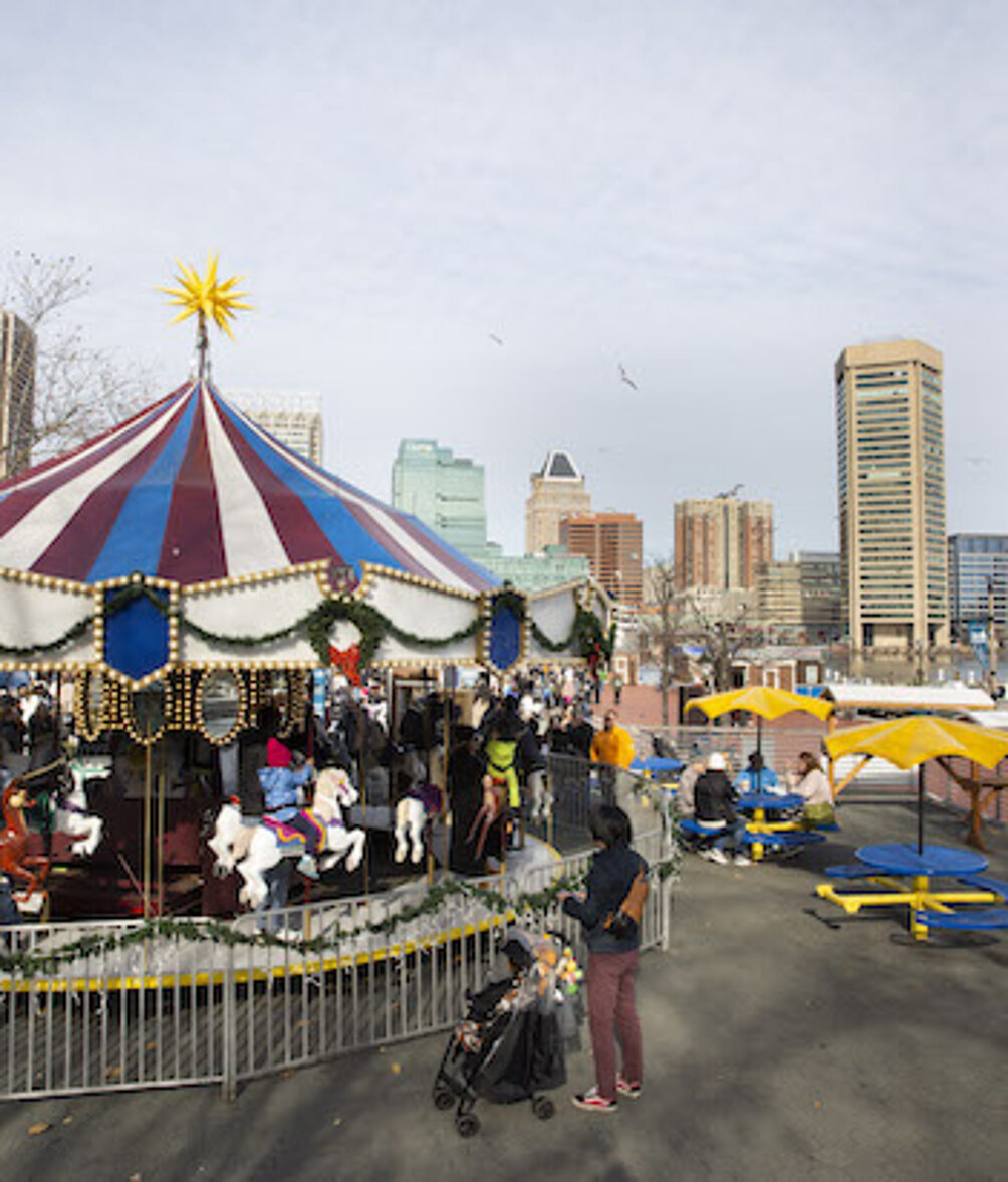 Christmas Village in Baltimore 2022 Carousel